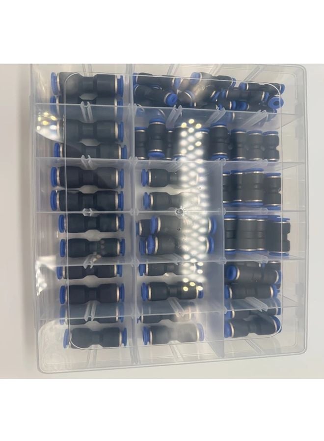 80pcs Quick Connect Air Hose Fittings Kit Metal Push To Connect Pneumatic Connectors - Image 5